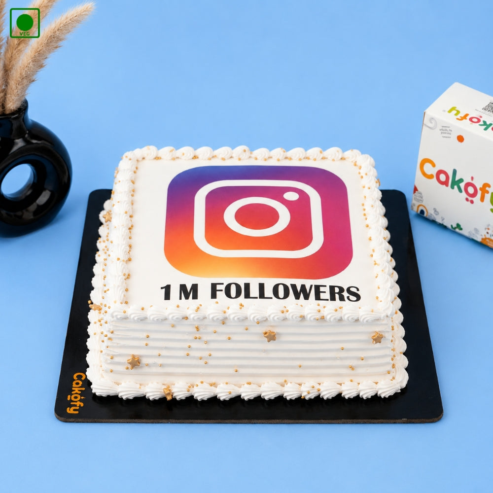 Instagram 1 Million Followers Milestone Cake - Gurgaon, Delhi & Noida