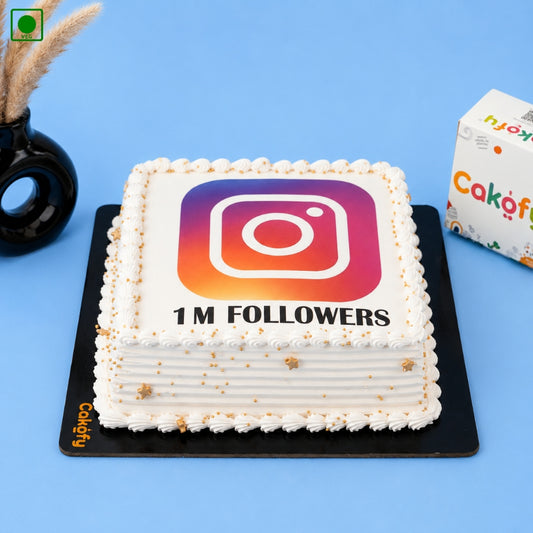 Instagram 1 Million Followers Milestone Cake - Gurgaon, Delhi & Noida