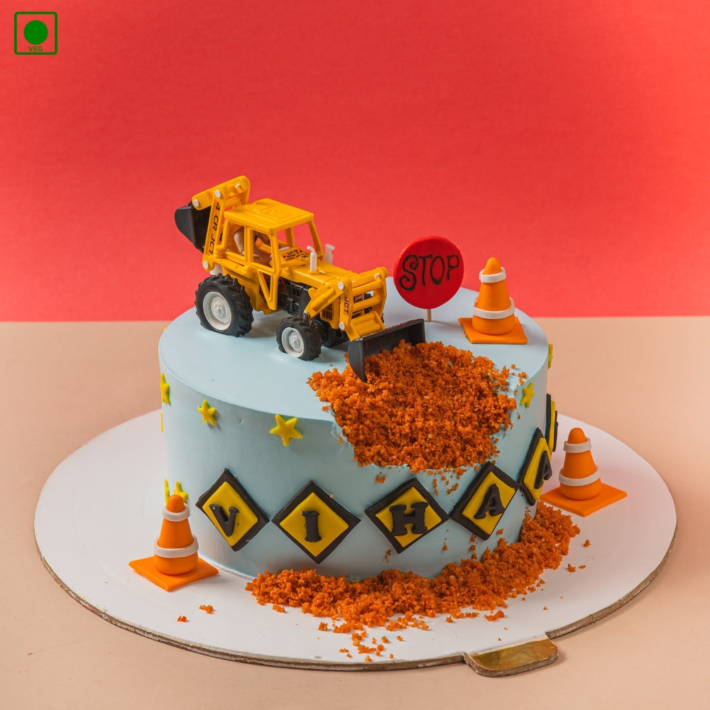 JCB Construction Theme Cake - Gurgaon, Delhi & Noida