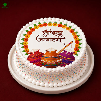 Janmashtami Matki Poster Cake - Gurgaon, Delhi & Noida