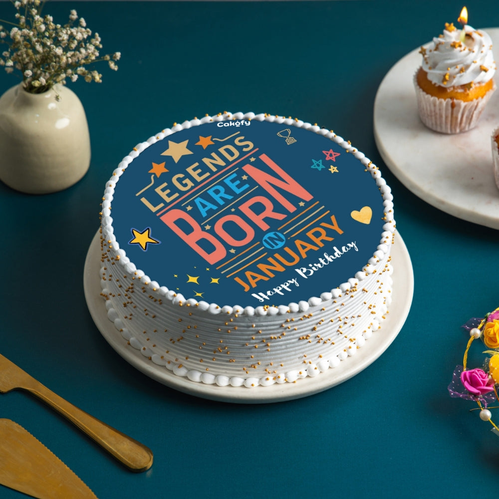 January Born Birthday cake - Gurgaon & Delhi NCR | Cakofy