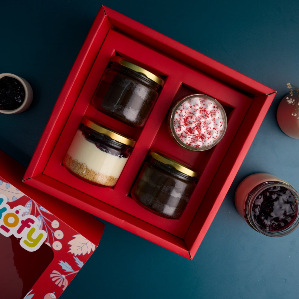 Jar Cake Hamper - 4 Pcs Gurgaon & Delhi NCR | Cakofy