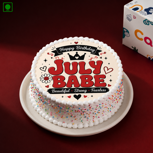 July Born Babe Birthday Cake - Gurgaon, Delhi & Noida