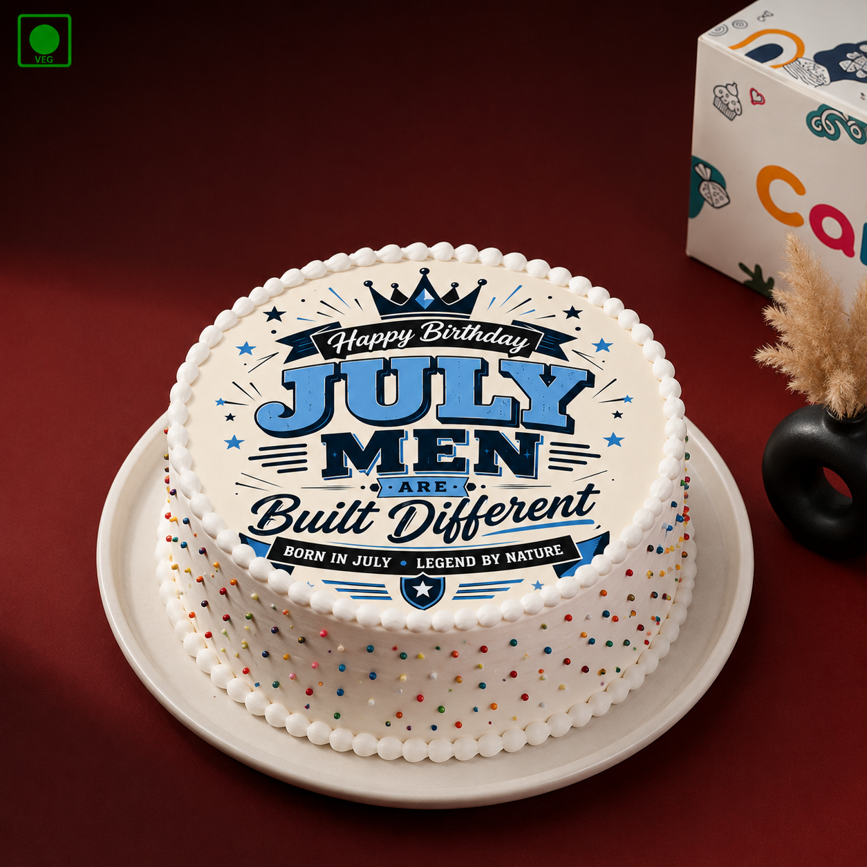 July Born Men Birthday Cake - Gurgaon, Delhi & Noida