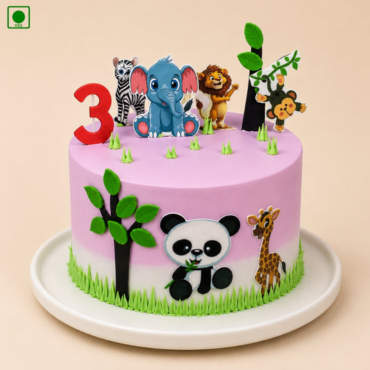 Jungle Family Design Cake - Gurgaon, Delhi & Noida