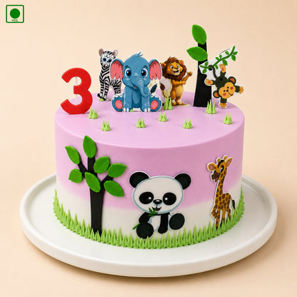 Jungle Family Design Cake - Gurgaon, Delhi & Noida