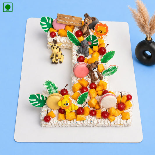 Jungle Friends Number Cake - Gurgaon & Delhi NCR | Cakofy