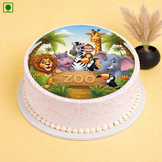 Jungle Safari Photo Cake – Gurgaon & Delhi NCR | Cakofy