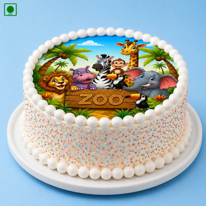 Jungle Safari Photo Cake – Gurgaon, Delhi & Noida