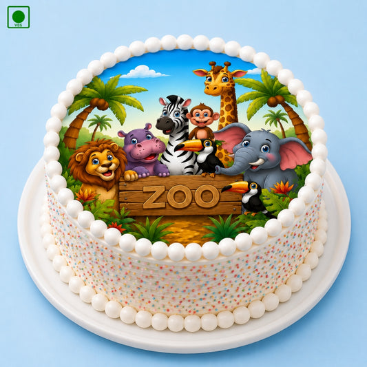 Jungle Safari Photo Cake – Gurgaon, Delhi & Noida