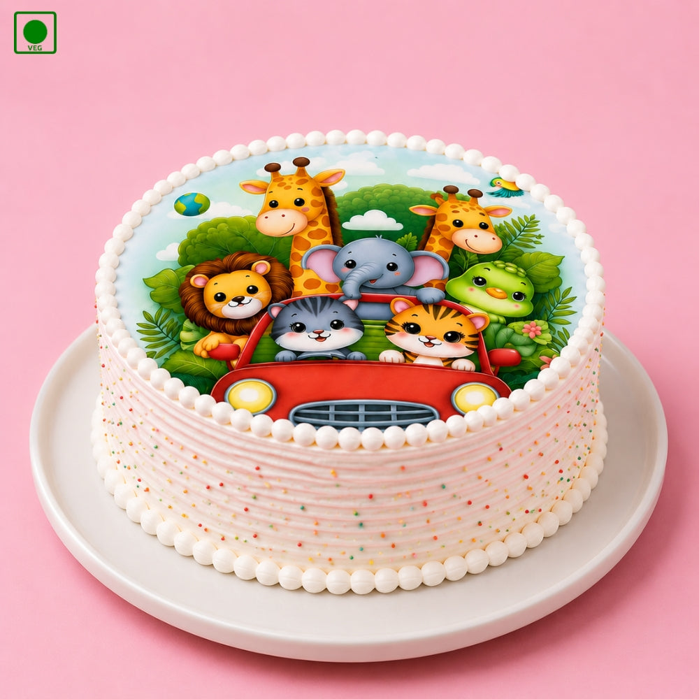 Jungle Safari Ride Cake – Gurgaon, Delhi & Noida