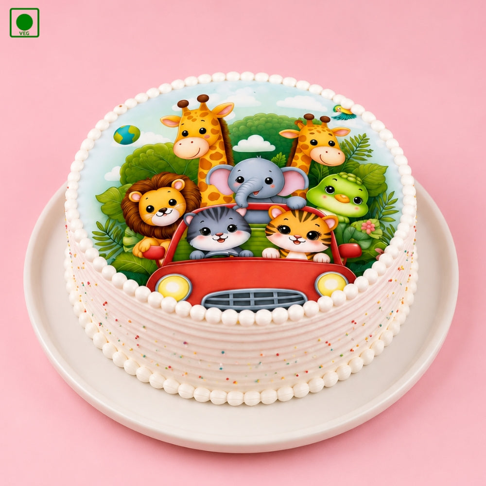 Jungle Safari Ride Cake – Gurgaon, Delhi & Noida