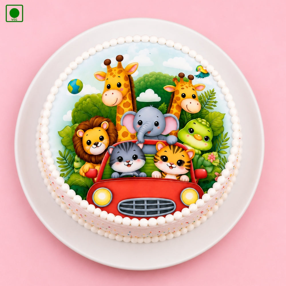 Jungle Safari Ride Cake – Gurgaon, Delhi & Noida