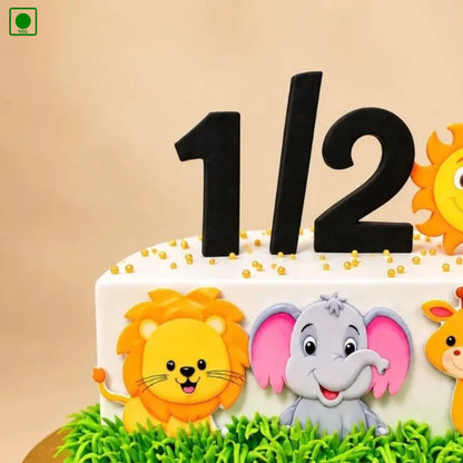 Jungle Theme Half Cake – Gurgaon, Delhi & Noida
