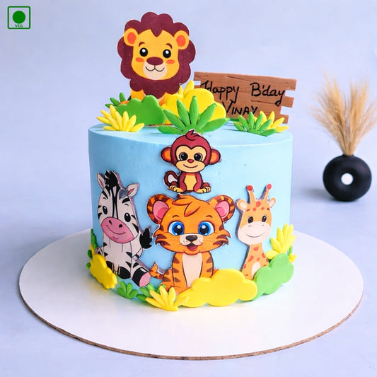 Jungle Theme Kids Cake - Gurgaon & Delhi NCR | Cakofy