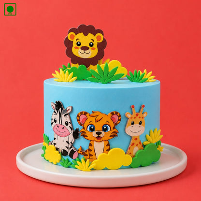 Jungle Theme Kids Cake - Gurgaon, Delhi & Noida