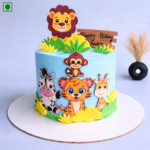 Jungle Theme Kids Cake