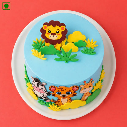 Jungle Theme Kids Cake - Gurgaon, Delhi & Noida