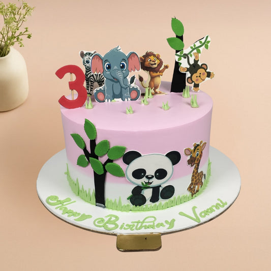 Jungle Family Theme Cake - Gurgaon & Delhi NCR | Cakofy