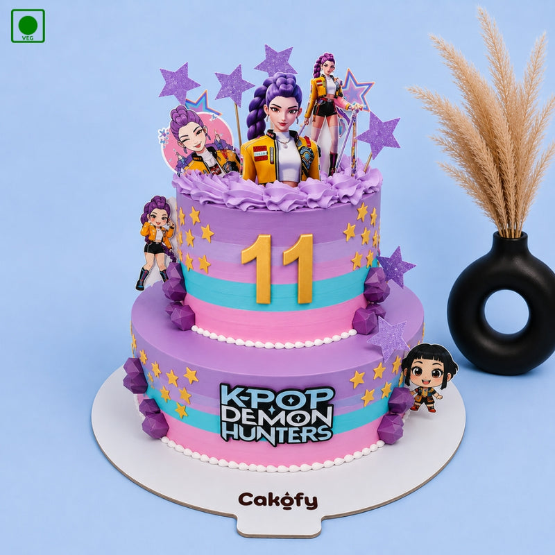 K-Pop Character Celebration Cake