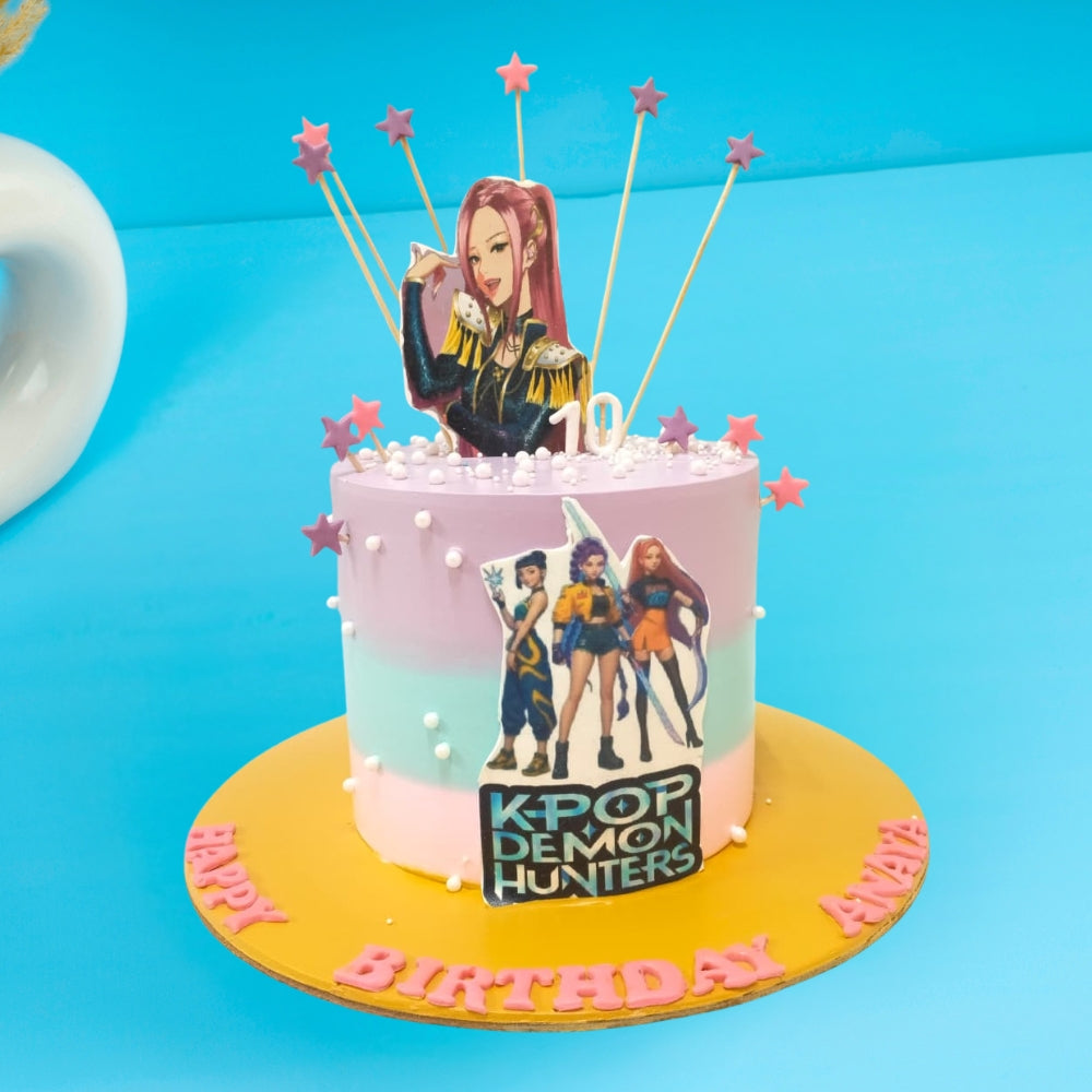 K-Pop Demon Hunters Theme Birthday Cake - Gurgaon & Delhi NCR | Cakofy