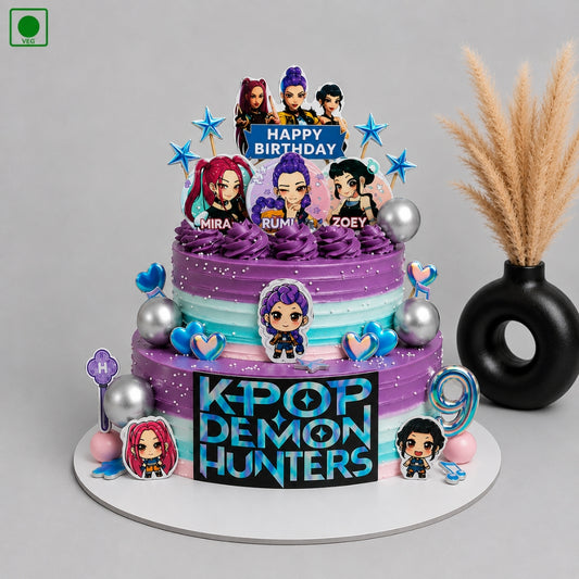 K-Pop Star Two Tier Cake - Gurgaon, Delhi & Noida