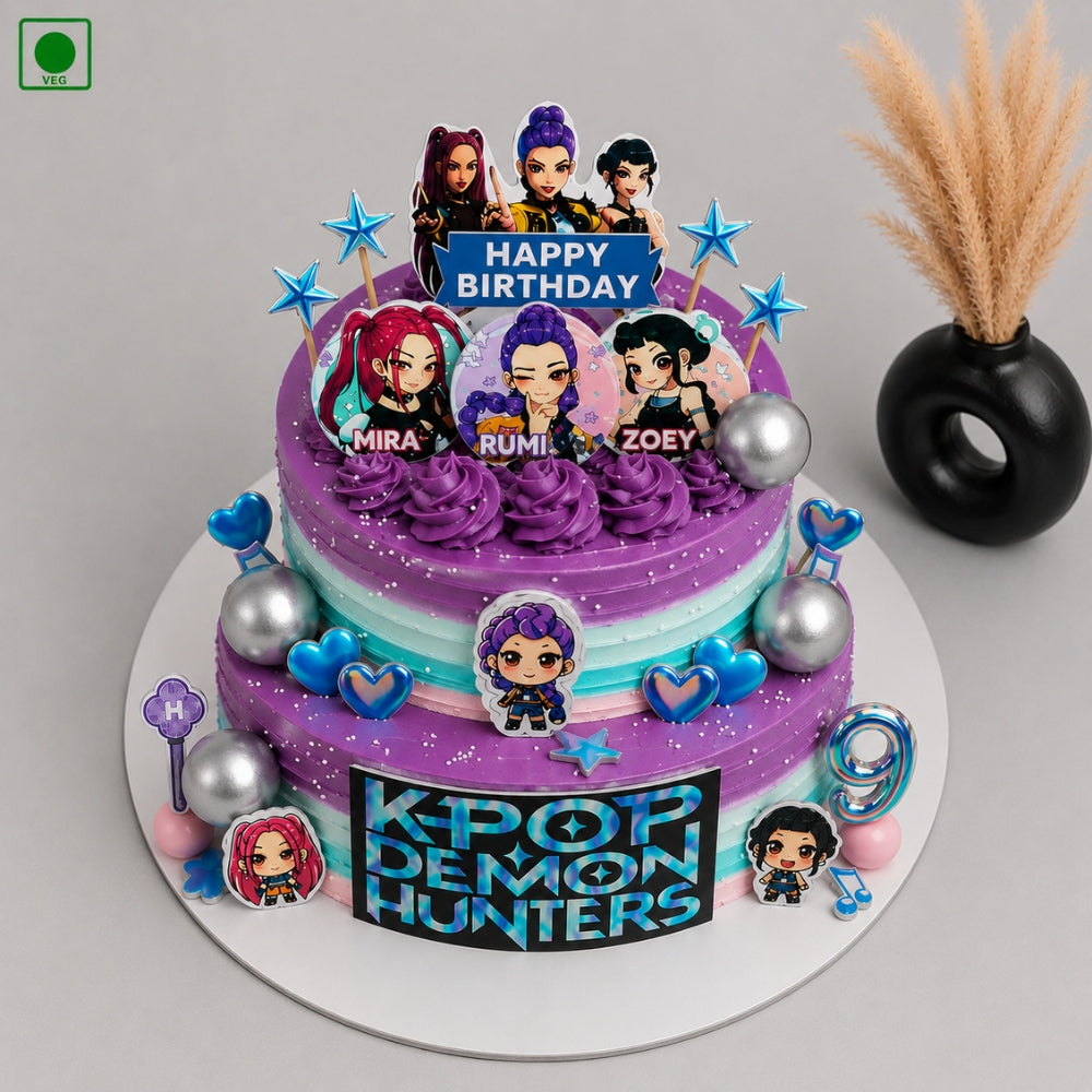 K-Pop Star Two Tier Cake - Gurgaon, Delhi & Noida