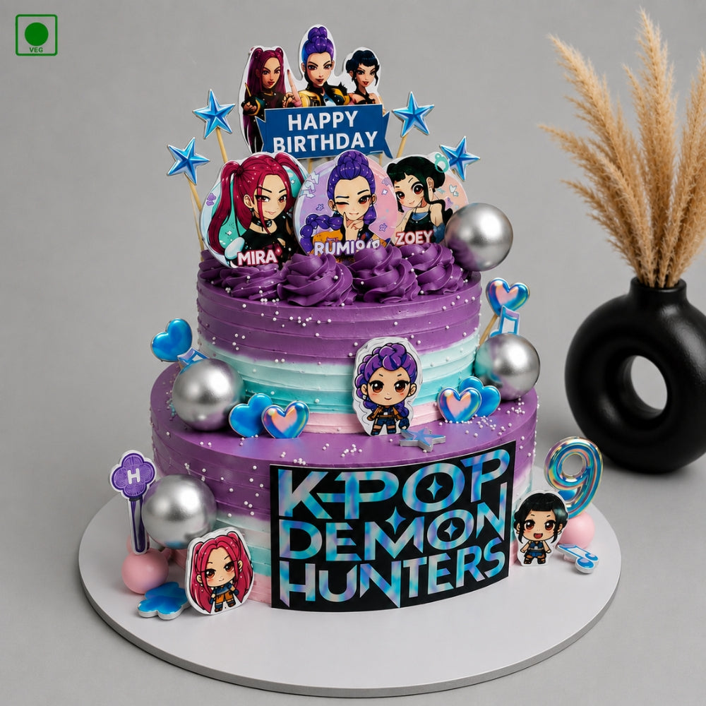 K-Pop Star Two Tier Cake - Gurgaon, Delhi & Noida