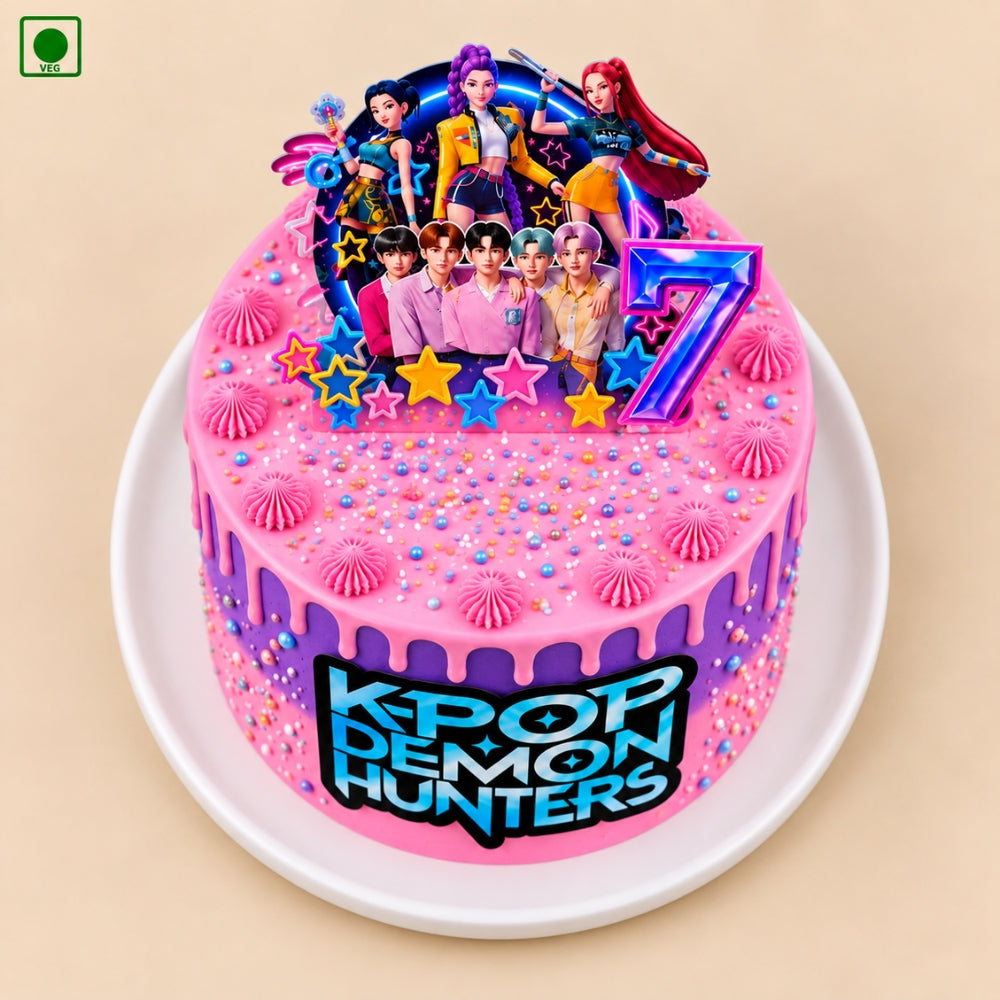 KPop Demon Hunters Cake - Gurgaon, Delhi & Noida