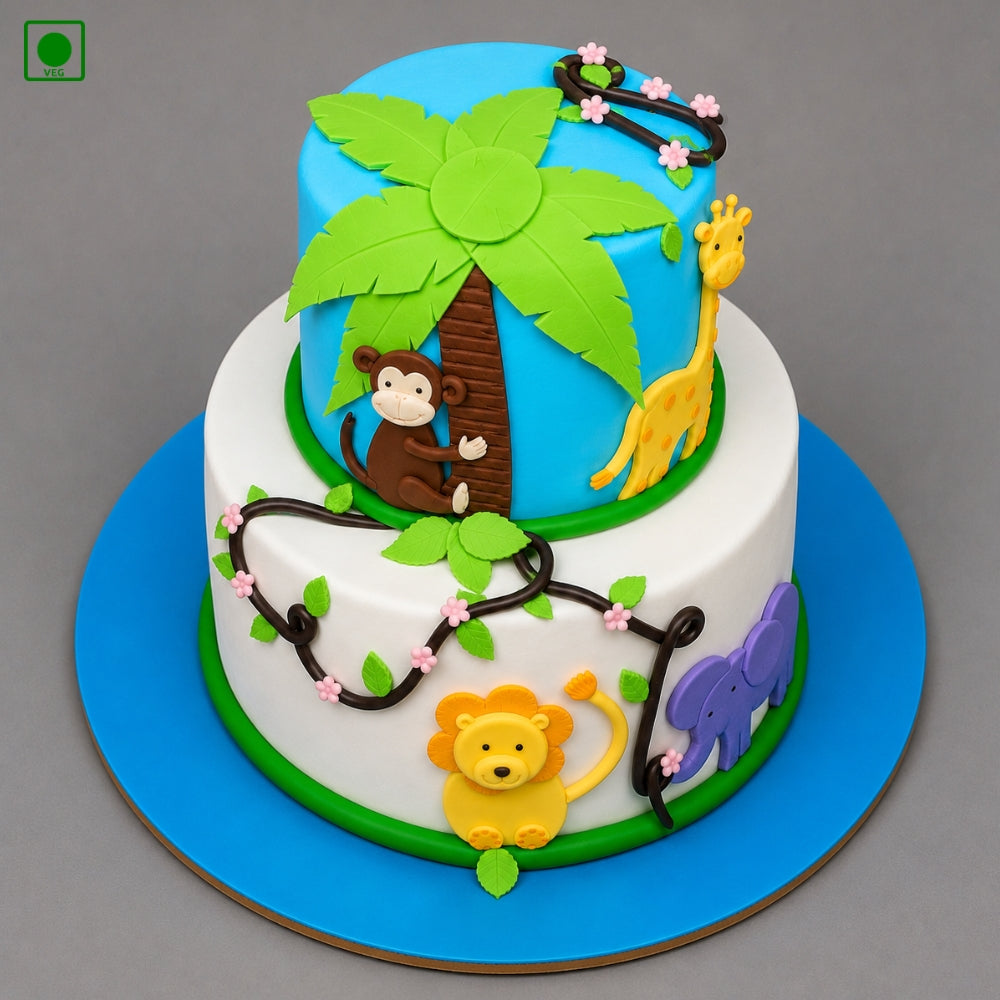 Kids Jungle Fun Cake – Gurgaon, Delhi & Noida