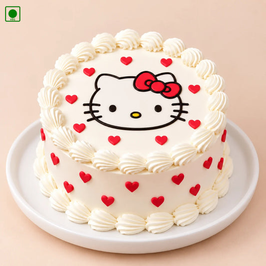 Kitty Heart Theme Cake