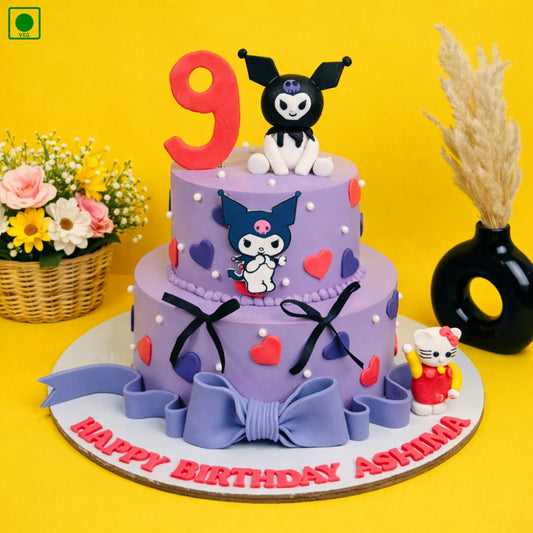 Kuromi Two Tier Birthday Cake – Gurgaon & Delhi NCR | Cakofy
