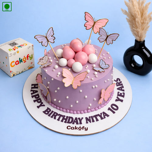 Lavender Butterfly Cake