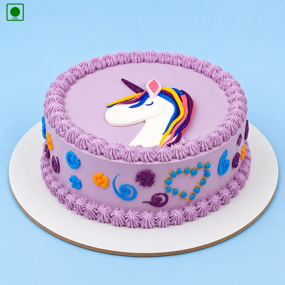 
Lavender Unicorn Colorful Hair Design Cake - Gurgaon, Delhi & Noida
