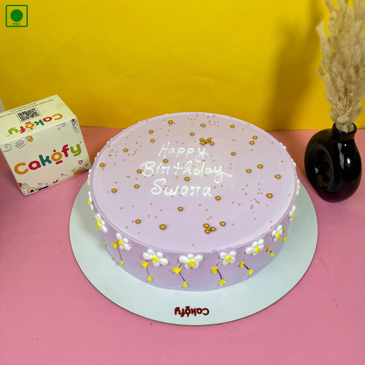 Lavender Flower Birthday Cake - Gurgaon & Delhi NCR | Cakofy