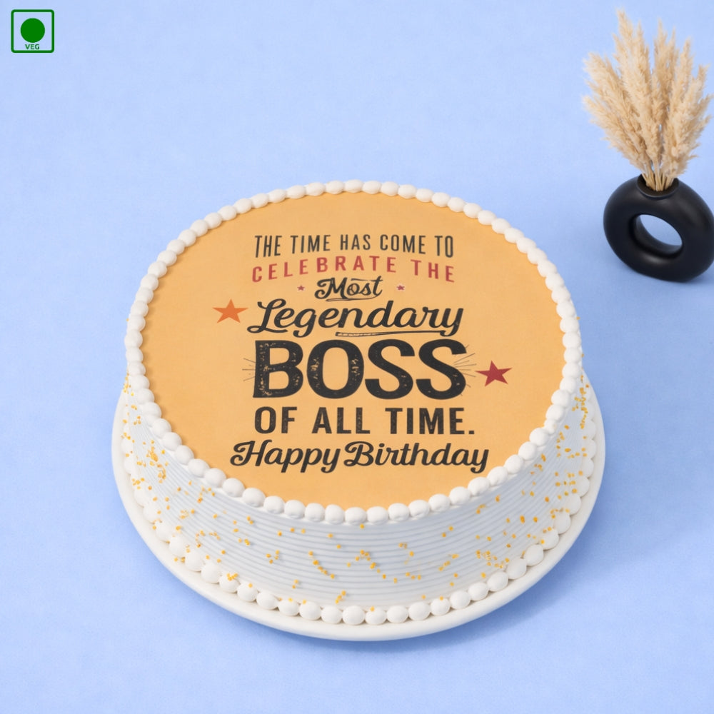 Legendary Boss Birthday Cake - Gurgaon & Delhi NCR | Cakofy