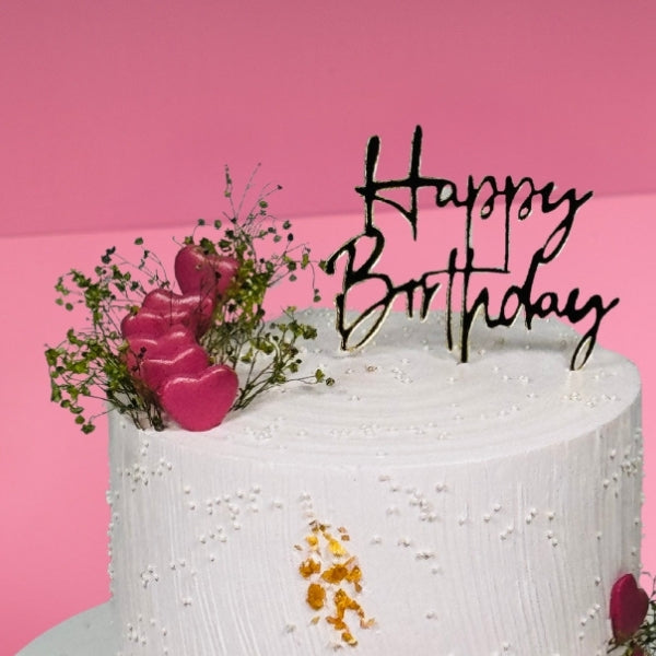 Light Pink Birthday Heart Cake Gurgaon Delhi Cakofy