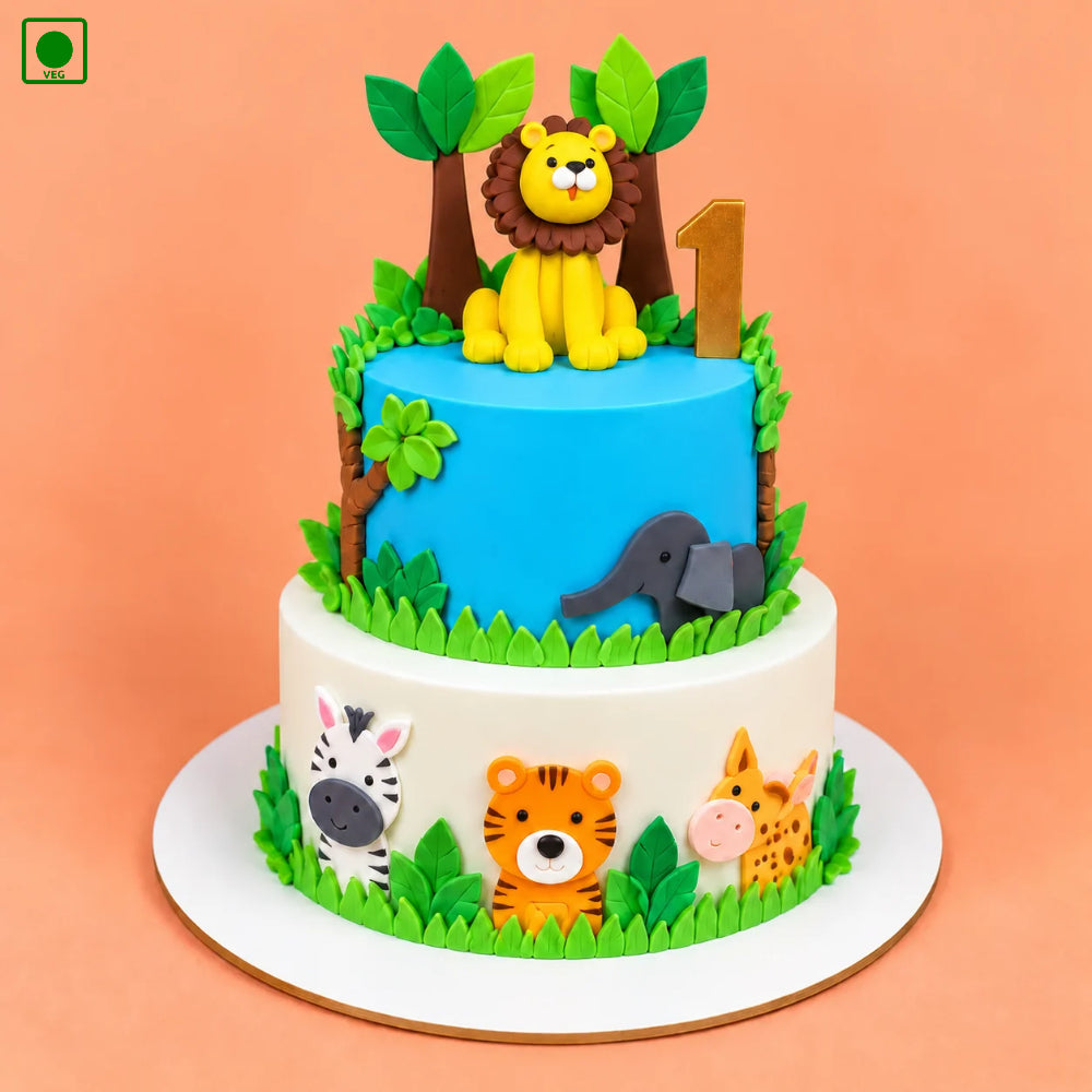 Lion Jungle Family Cake - Gurgaon, Delhi & Noida