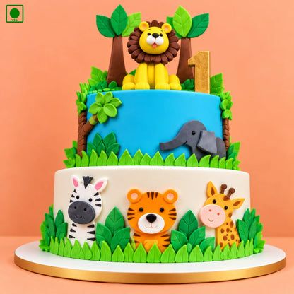 Lion Jungle Family Cake - Gurgaon, Delhi & Noida