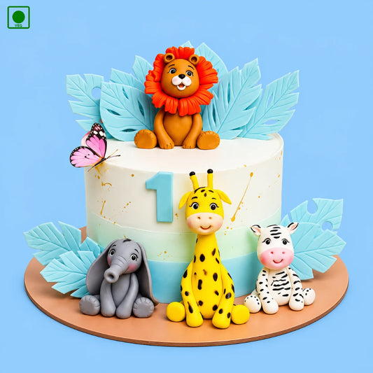 Lion & Giraffe Kids Cake - Gurgaon, Delhi & Noida