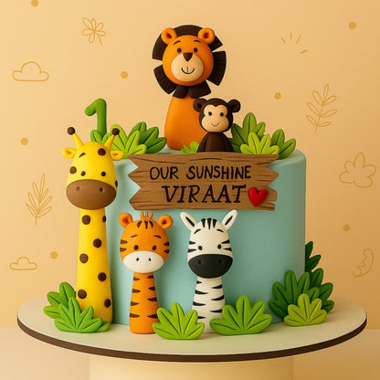 Lion Jungle Theme Cake – Gurgaon & Delhi NCR | Cakofy