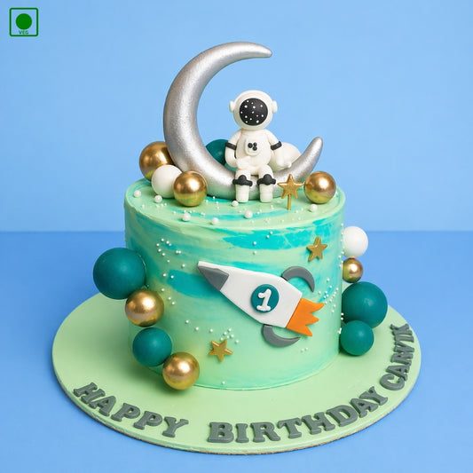 Little Astronaut Theme Cake - Gurgaon & Delhi NCR | Cakofy