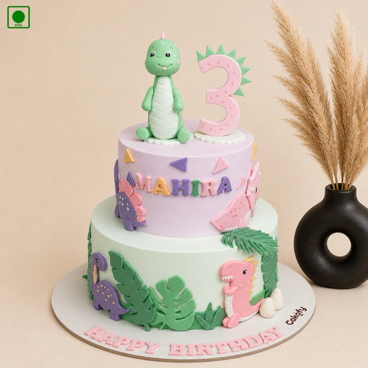 Little Dino Party Cake – Gurgaon & Delhi NCR | Cakofy