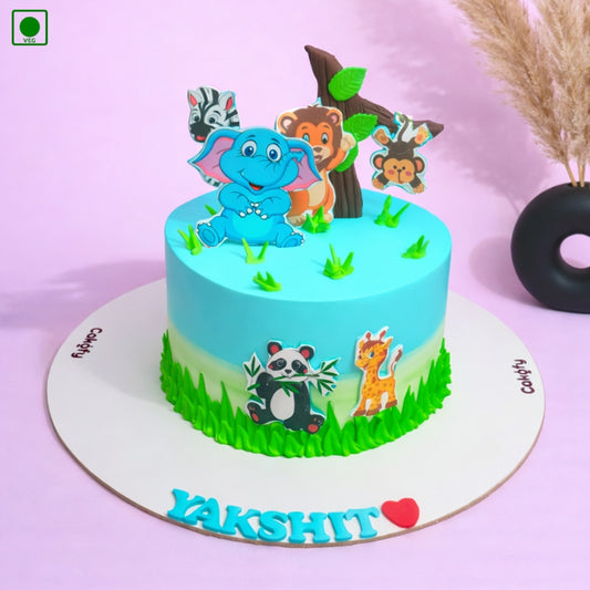 Little Jungle Adventure Cake - Gurgaon & Delhi NCR | Cakofy
