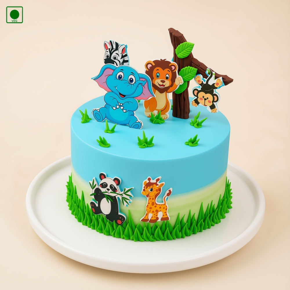 Little Jungle Adventure Cake - Gurgaon, Delhi & Noida