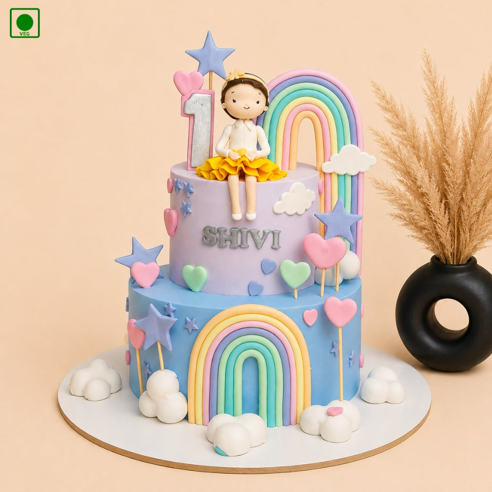 Little Princess Rainbow Cake – Gurgaon & Delhi NCR | Cakofy