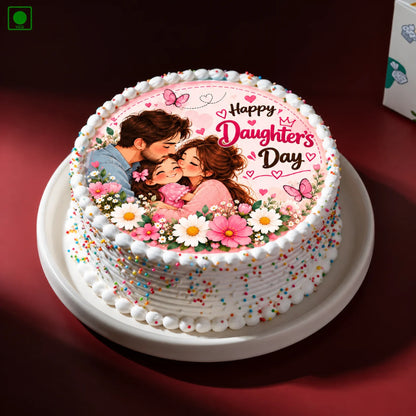 Love You Daughter Photo Cake - Gurgaon, Delhi & Noida