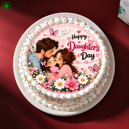 Love You Daughter Photo Cake - Gurgaon, Delhi & Noida