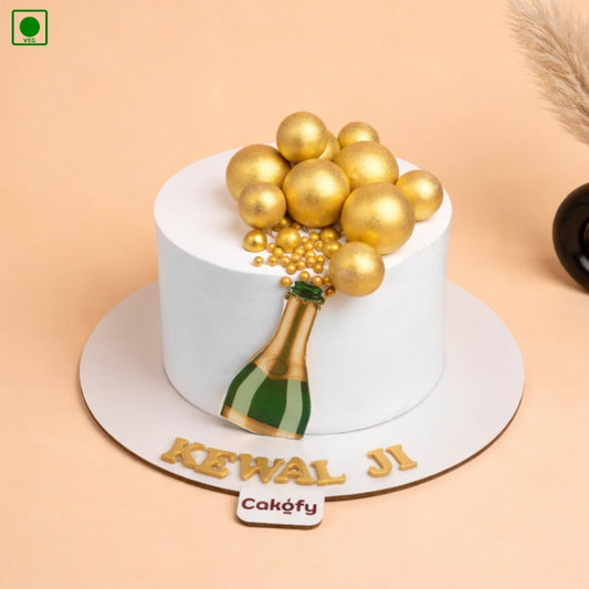 Luxury Gold Party Cake - Gurgaon & Delhi NCR | Cakofy