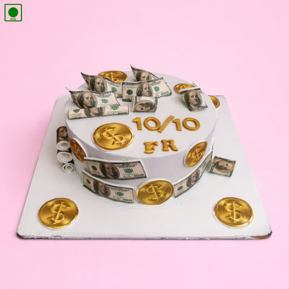 Luxury Money Theme Cake - Gurgaon & Delhi NCR | Cakofy